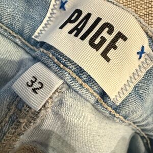 PAIGE Light Wash Women's Straight Leg Jeans